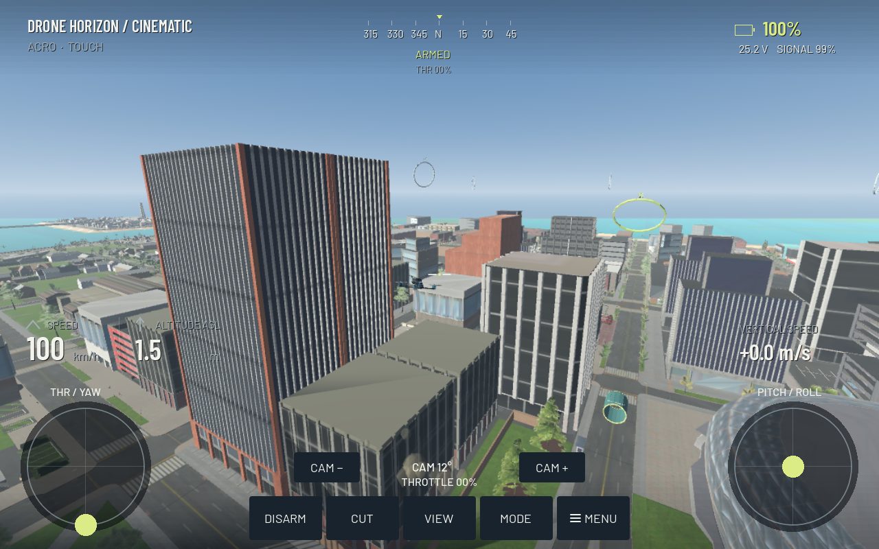 Drone Horizon in-game flight view